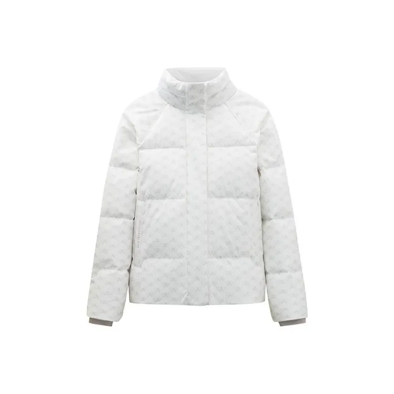 ANTA Variety Training Collection Down Jackets Women's Papyrus White/All Over Print-0