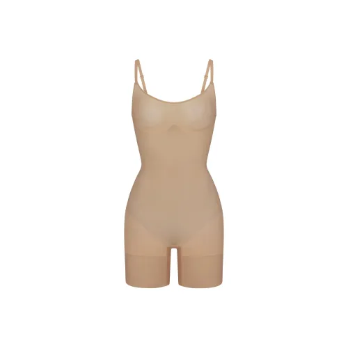 SKIMS Marathon SCULPT MID THIGH BODYSUIT Jumpsuit Women's CLAY/Clay