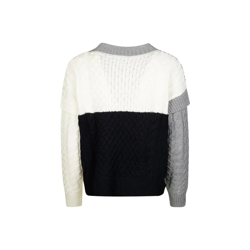 WEEKEND MaxMara Color Block Crewneck Jumper-1
