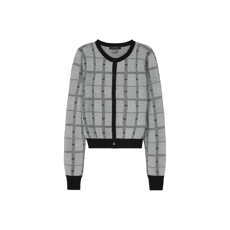 CLUB MONACO Jackets Women's Black White Plaid-0