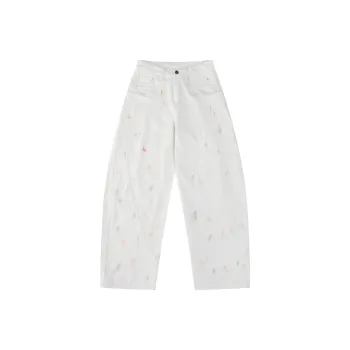 Xmithie Curved Knife Jeans Unisex White