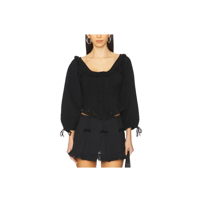 FOR LOVE & LEMONS Harlow Blouse-0