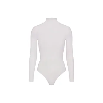 SKIMS FW24 Fake Day Collection SWEATER POINTELLE TURTLENECK BODYSUIT Bodysuits Women's MARBLE/Marble Color