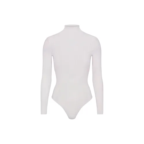 SKIMS FW24 Fake Day Collection SWEATER POINTELLE TURTLENECK BODYSUIT Bodysuits Women's MARBLE/Marble Color
