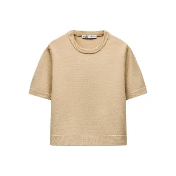 ZARA Regular T Shirt Women's Beige