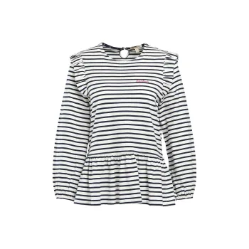 BARBOUR Regular T-Shirt Women's Black White