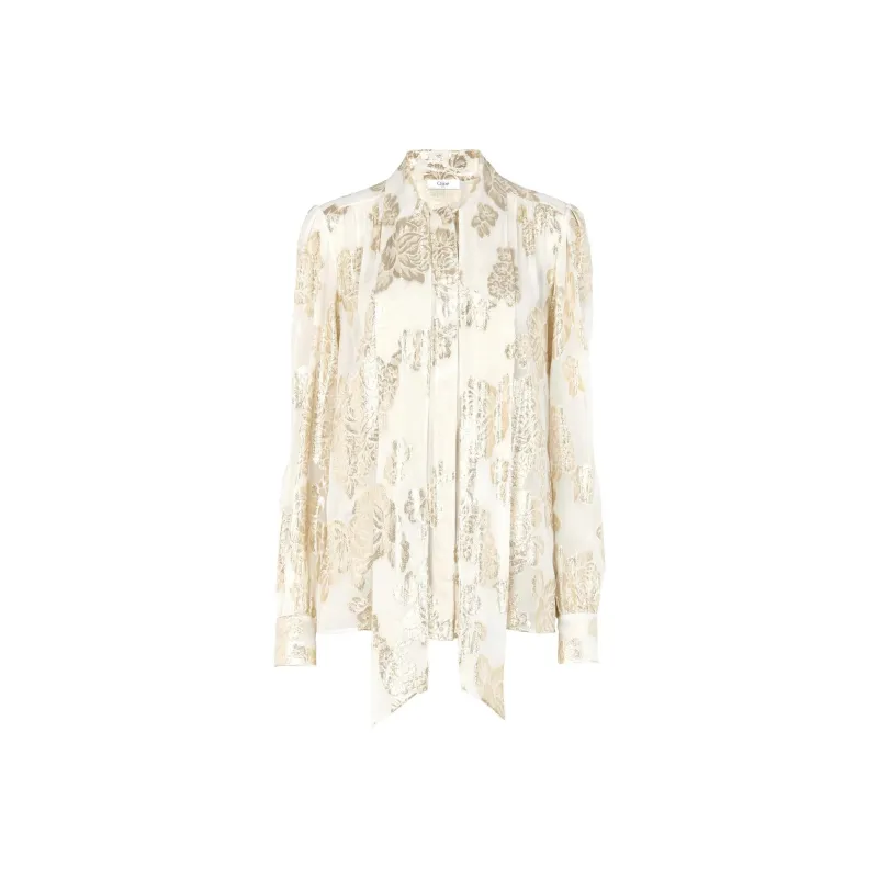 Chloé Gathered Lavallière Blouse-0