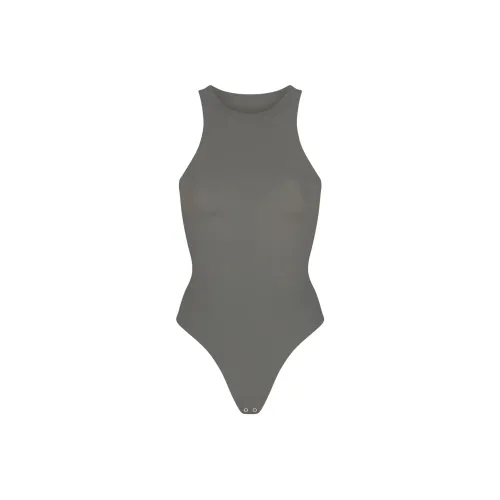 SKIMS FITS EVERYBODY HIGH NECK BODYSUIT Jumpsuit Women's GUNMETAL/Bronze