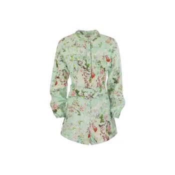 MC2 Saint Barth Hanniel Floral Printed Belted Playsuit