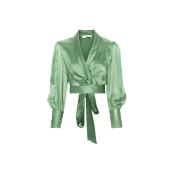 Zimmermann V Neck Bow Waist Top