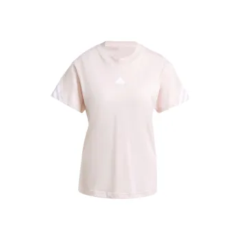Adidas Women's Future Icons 3 Stripes T Shirt Sandy Pink