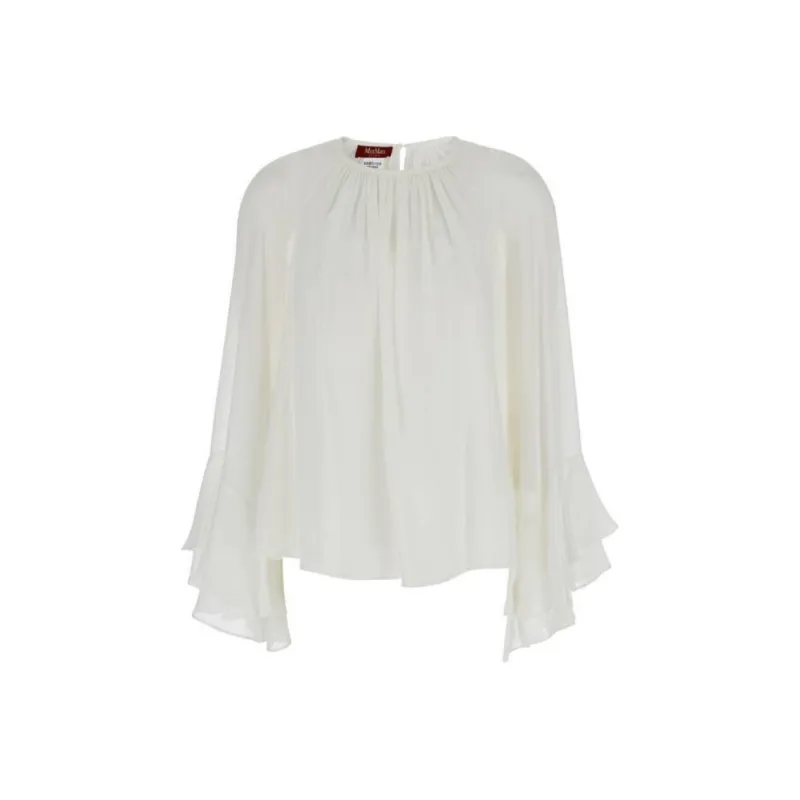 MaxMara Studio Zeo Ruffle Detailed Crewneck Top-0