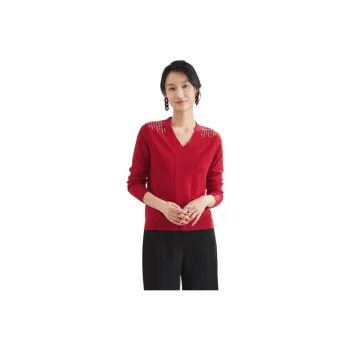MIHUANG Cashmere Sweater Women's Red