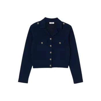 Sandro Notched lapels Fleece Blazer