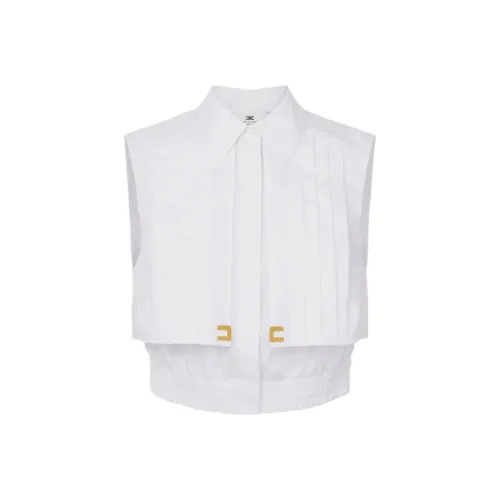 Elisabetta Franchi Cropped Poplin Cape Shirt