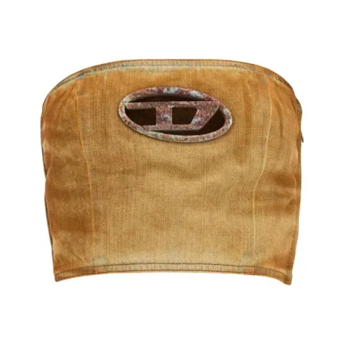 DIESEL Denim Tube Top 'Light Brown'