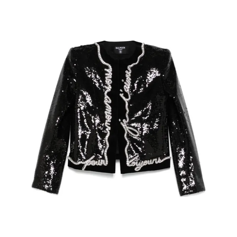 BALMAIN Love Letter print Jacket-0
