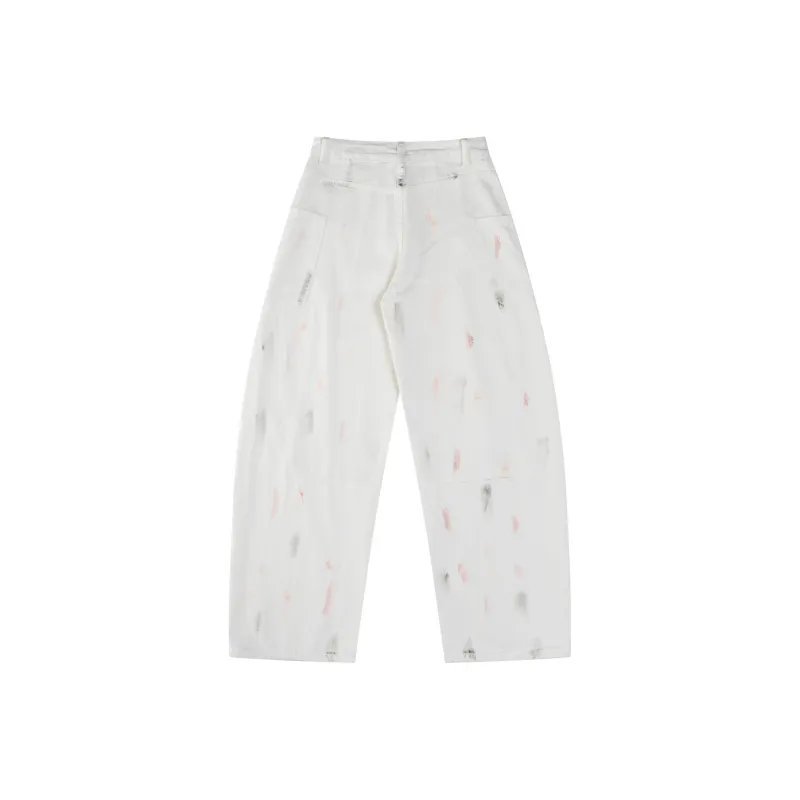 AFISHSTAY Curved Knife Jeans Unisex White-1