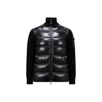 Moncler Panelled Zip Up Padded Cardigan