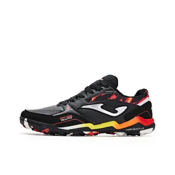 Joma TT Rubber Broken Studs Artificial Ground Abrasion Resistant Five A Side Soccer Shoes Black Red