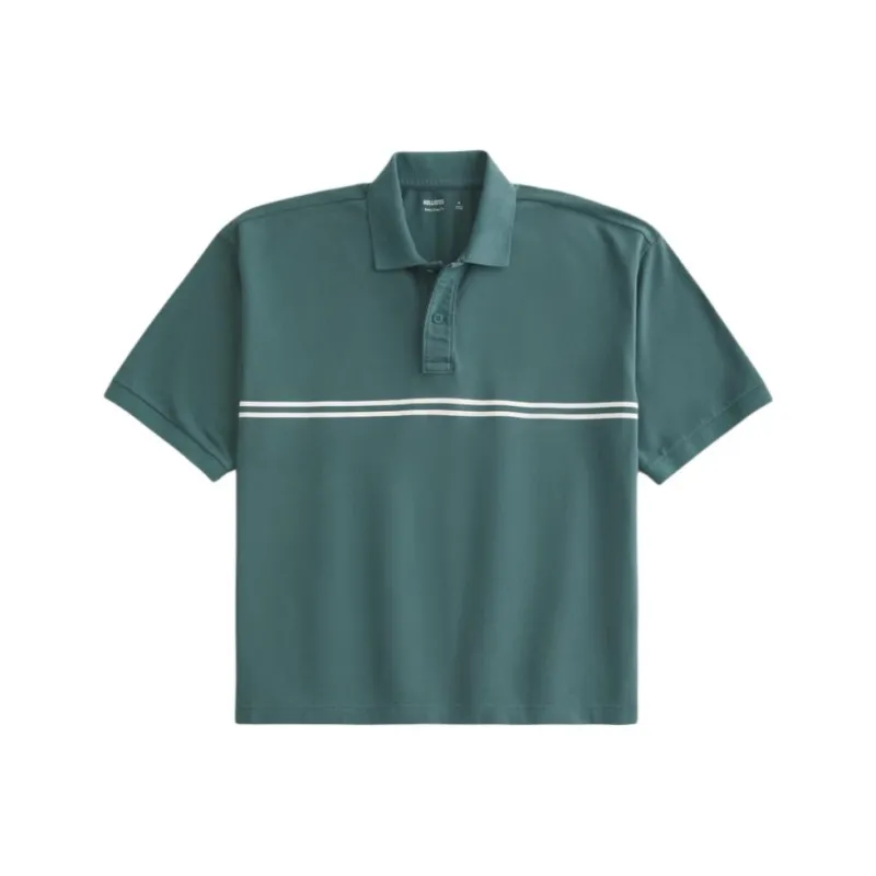 Hollister Polo Shirt Women's Washable Deep Cyan-0