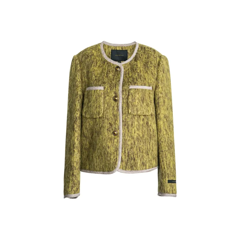 ROEYSHOUSE Jackets Coats Women's Green Coffee-0