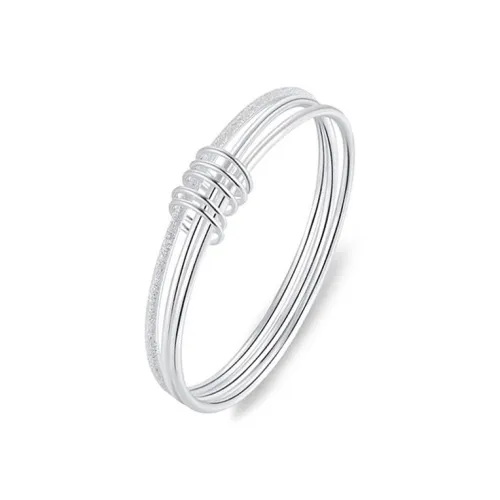 RURA S999 Fine Silver Bangles Women's Silver