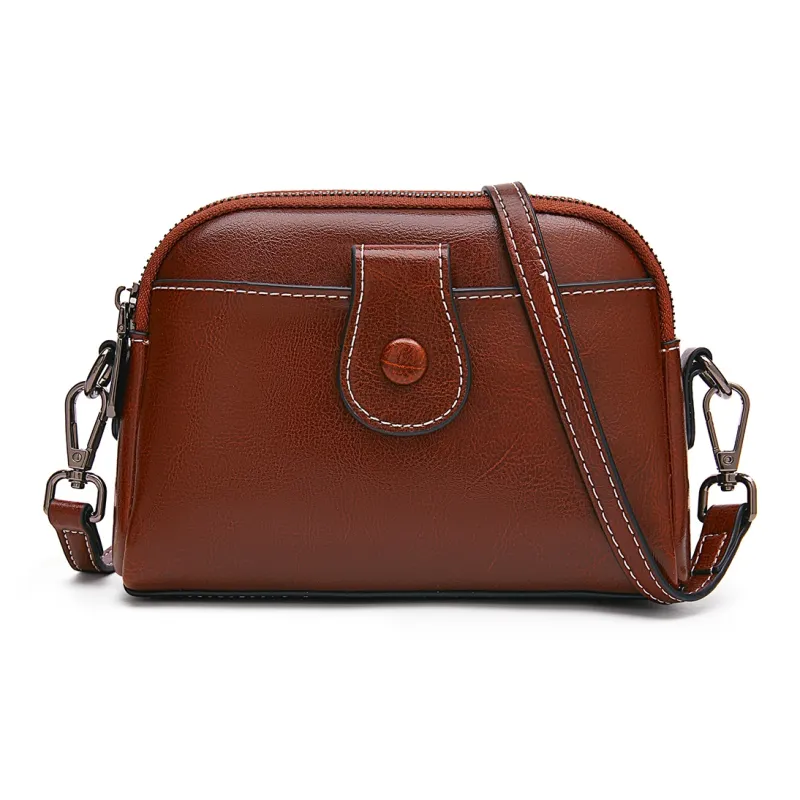 Old Man's Head Split Cow Leather Shoulder Bag, Crossbody Bag Regular Women's Black/White-14