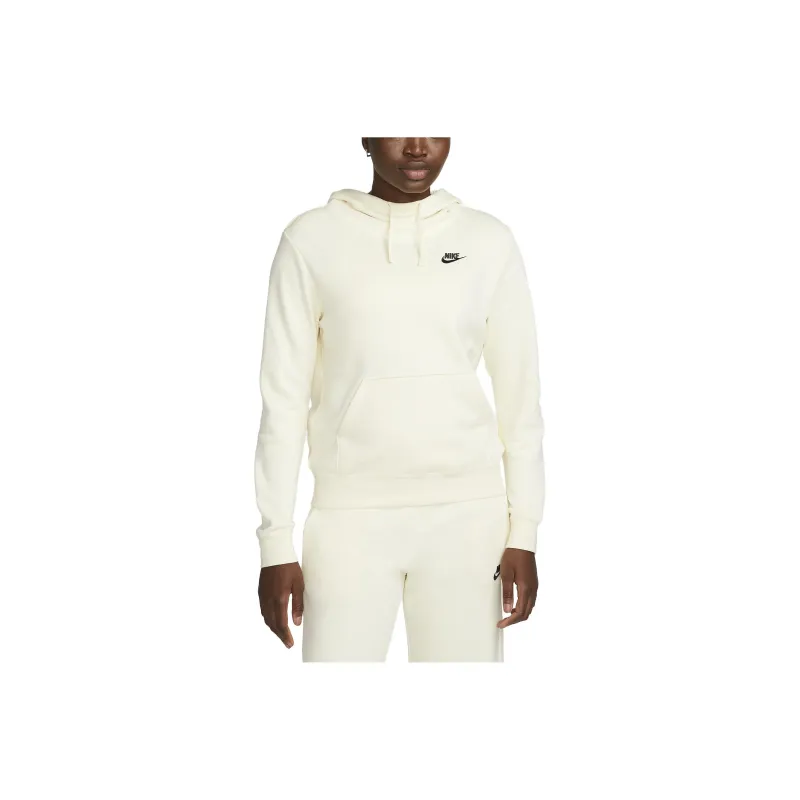 Nike Sportswear Club Fleece Funnel Neck Hoodie Sweatshirt Women's Coconut Milk-0