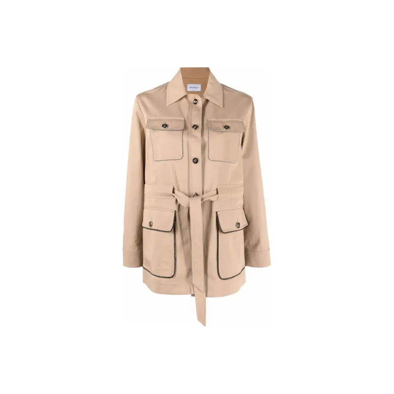 Ferragamo Pocket detail Belted Jacket-0