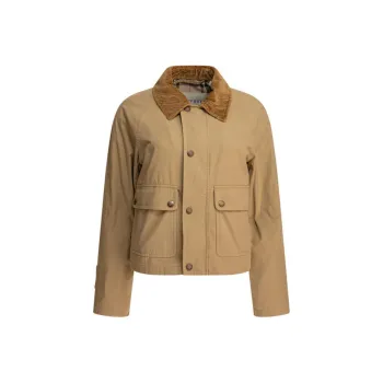 Burberry Press Stud Cropped Jacket