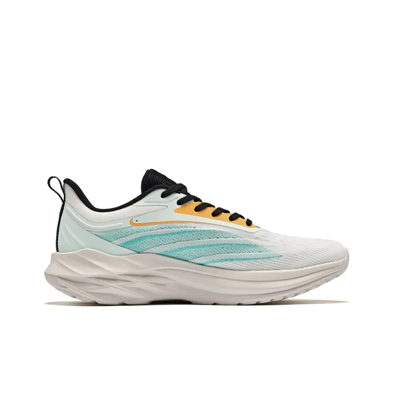 Erke Cushioning Rebound Lightweight Breathable Low-Top Running Shoes Men's Microcrystalline White Jade Azurite-1