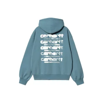 Carhartt WIP SS24 W' Hooded Ink Bleed Sweat Sweatshirt Women's Blue