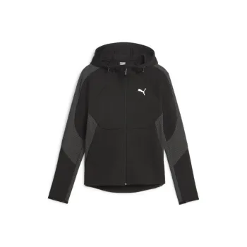 PUMA EVOSTRIPE Full Zip Hoodie Sweatshirt Women's Black