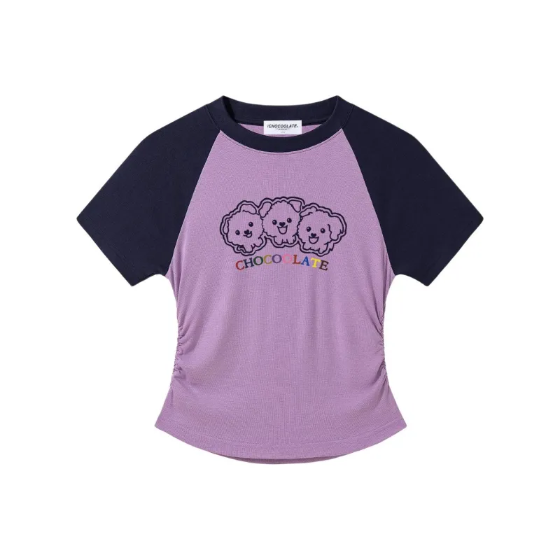 CHOCOOLATE T Shirt Women's PPX/Navy Blue & Purple-0