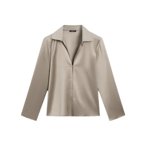 Massimo Dutti Shirt Women's Deep Wash Color