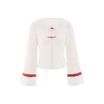 Blovelan Shirt Women's Apricot White