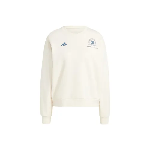 Adidas Boston Marathon® 2024 Fleece Sweatshirt Women's White