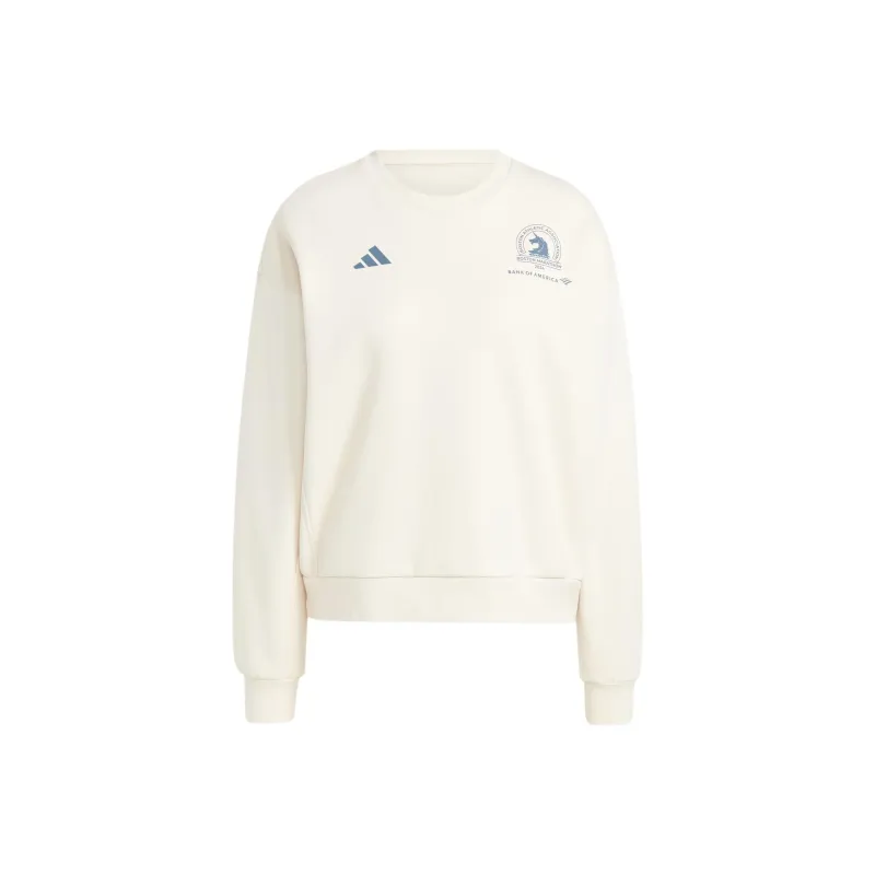 Adidas Boston Marathon® 2024 Fleece Sweatshirt Women's White-0