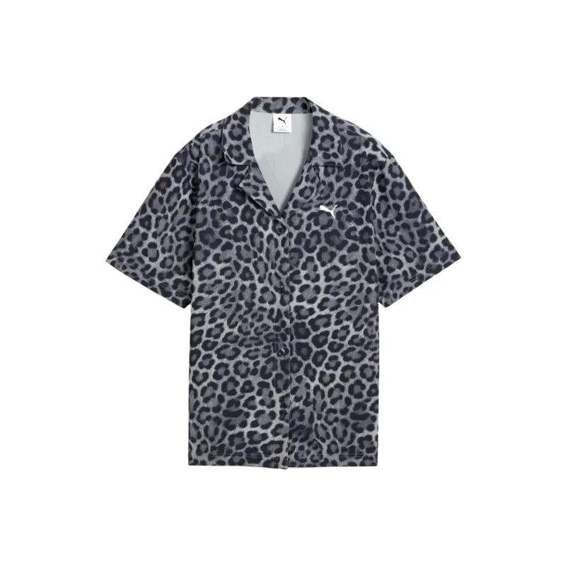 PUMA Camisa De Tejido Con Estampado Integral Relajado Para Mujer Leo Luxe-0