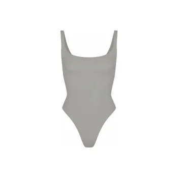 SKIMS FITSEVERYBODY SQUARE NECK BODYSUIT Jumpsuit Women's SMOKE/Smoke Color
