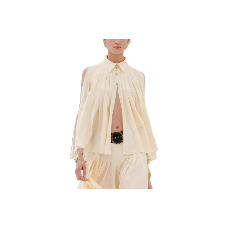 CHANEL 25S Spring Summer Collection Shirt Women's Light Yellow-0