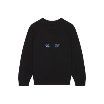 Givenchy Cat Eye Embroidered Crew Neck Sweatshirt