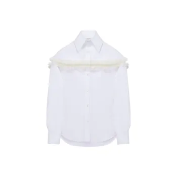 Alexander McQueen Slashed Creponne detail Shirt