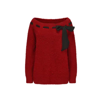 CHIWAWAMEME Knitwear Women's Berry Red