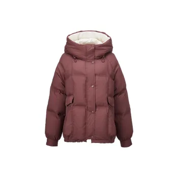 XIANGYING Down Jacket Women's Raffia Red