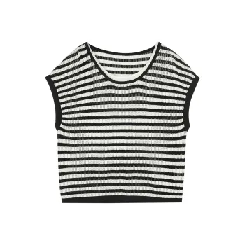 3COLOUR Knitwear Women's Black White Stripes