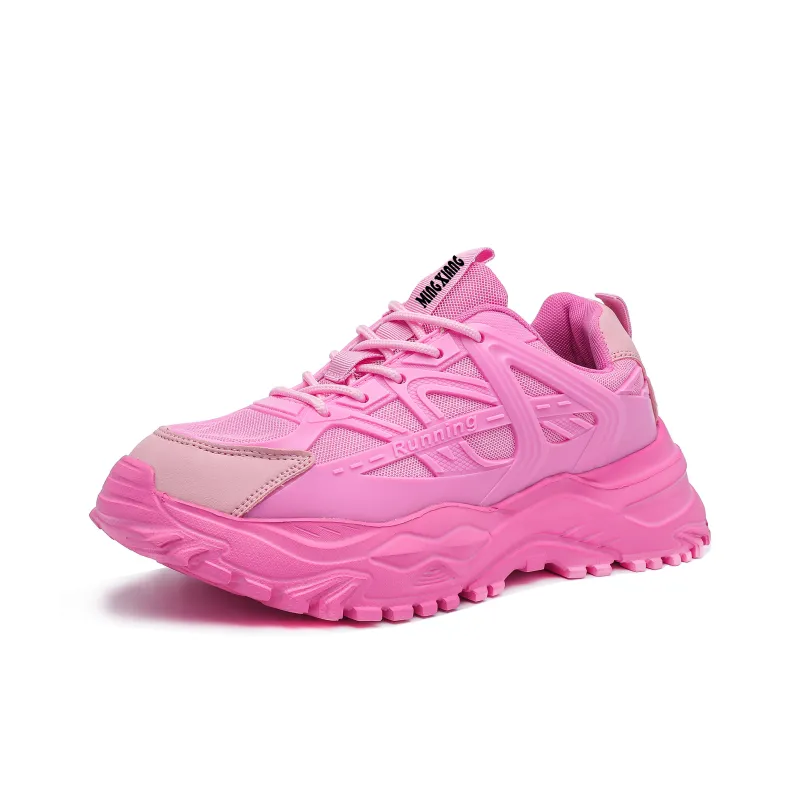 Singing Abrasion Resistant Lightweight Height Increasing Low Top Chunky Sneakers Unisex-7