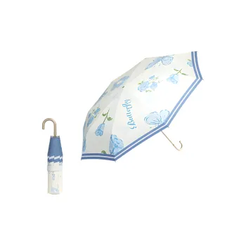 Imono Cute Umbrella Blue Floral, Phantasm Purple, Scarlet Rose, Yellow Rose, Multicolor