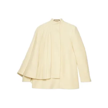 GUCCI Textured Pleated Fitted Jacket